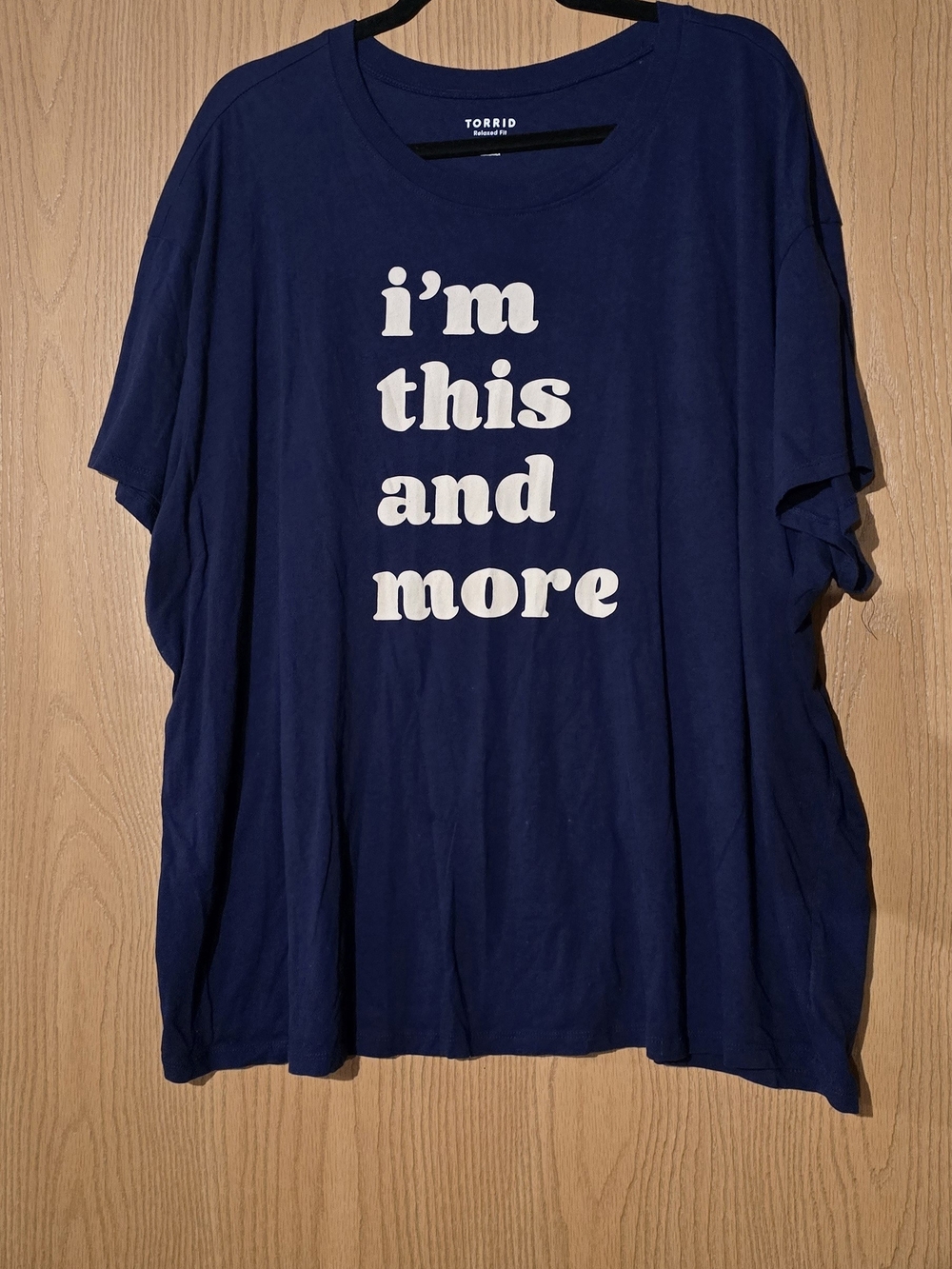 Torrid Navy Graphic Tee with Text